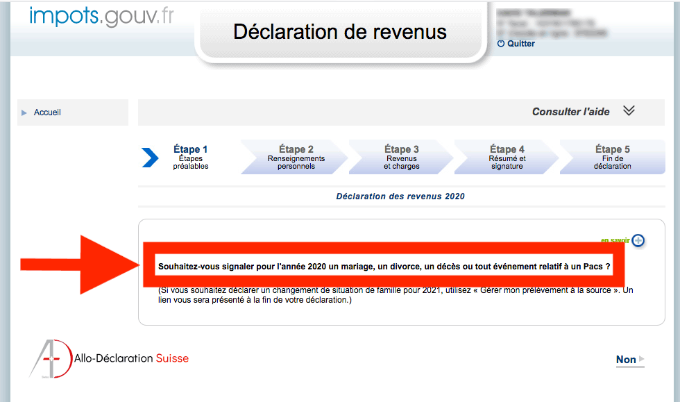 Tutoriel déclaration d'impôt frontalier #1