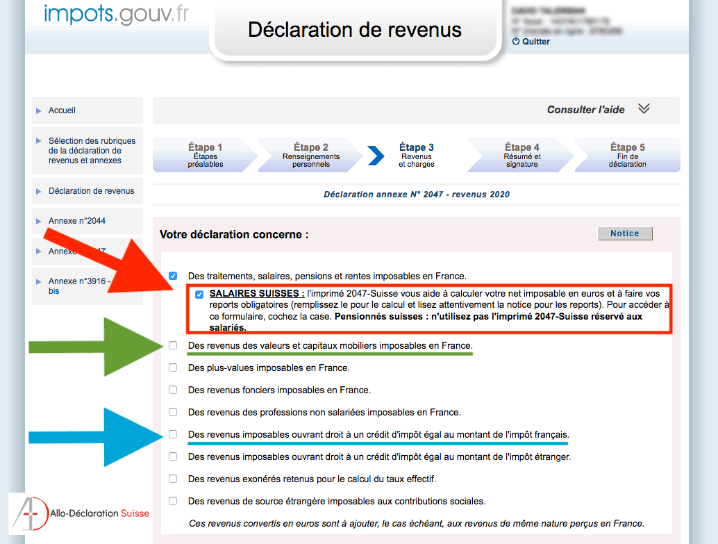 Tutoriel déclaration d'impôt frontalier #7
