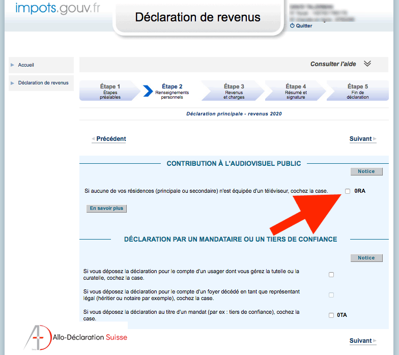 Tutoriel déclaration d'impôt frontalier #3