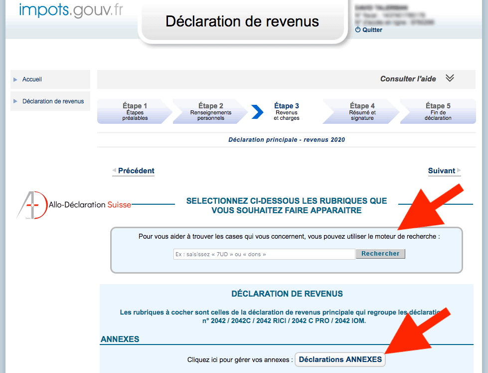 Tutoriel déclaration d'impôt frontalier #5